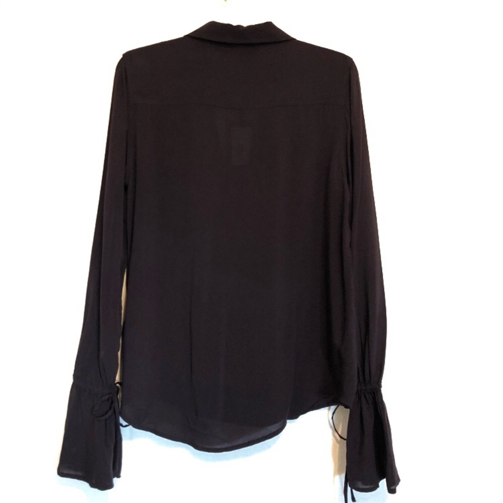 NWT PAIGE WOMEN CALISSA BLACK CHERRY SHIRT. - Picture 7 of 7